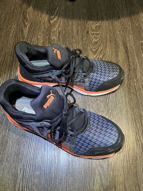 Puma Navy and Orange Training untility safety shoe